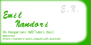 emil nandori business card